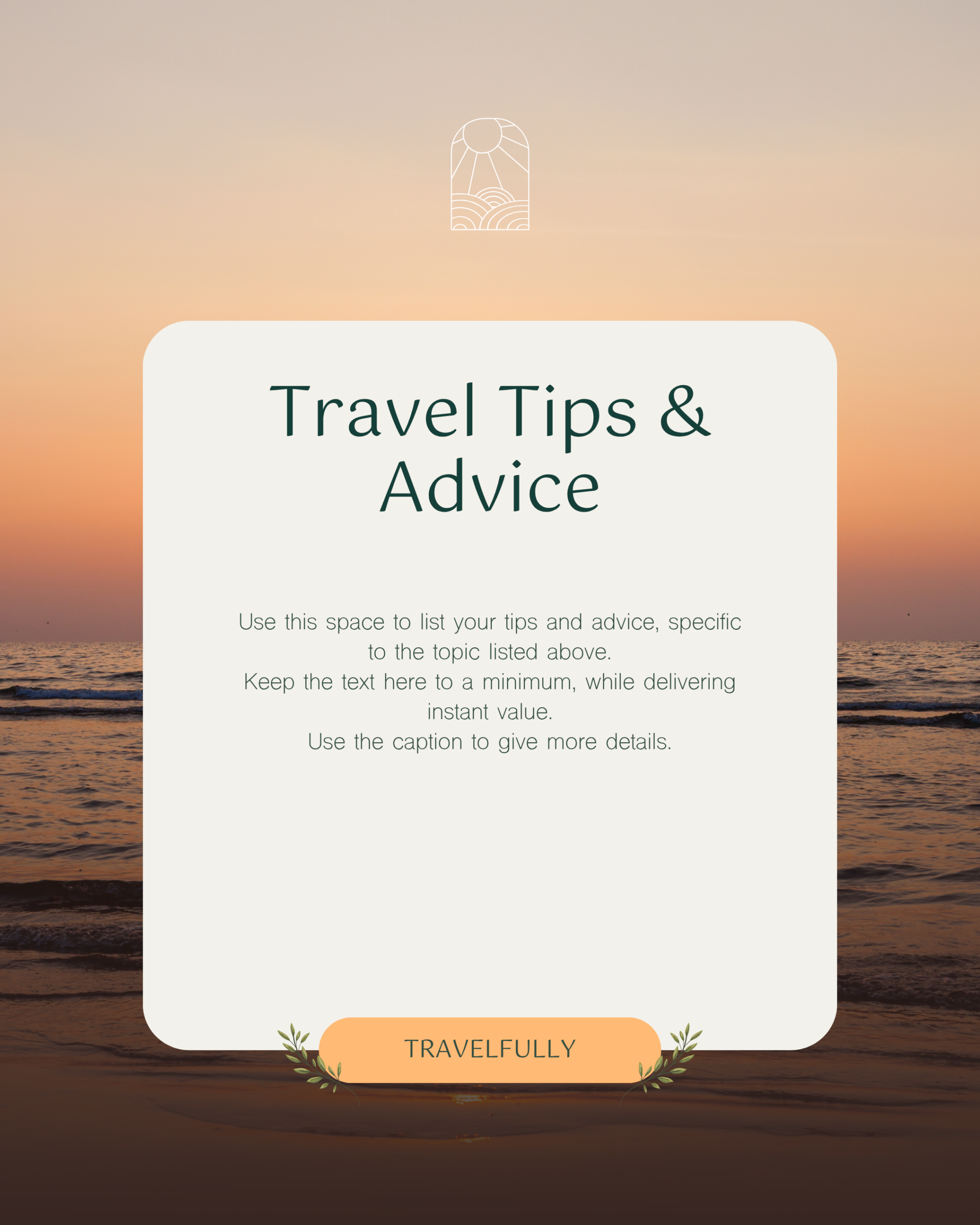 Travelfully social media template example